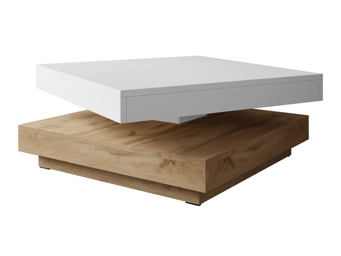 Transformeerbare salontafel Comfivo 385 (Wotan eik + Wit)