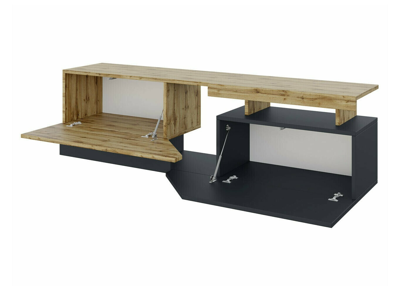 TV-meubel Comfivo Daldune 100 (Wit + Wotan eik)