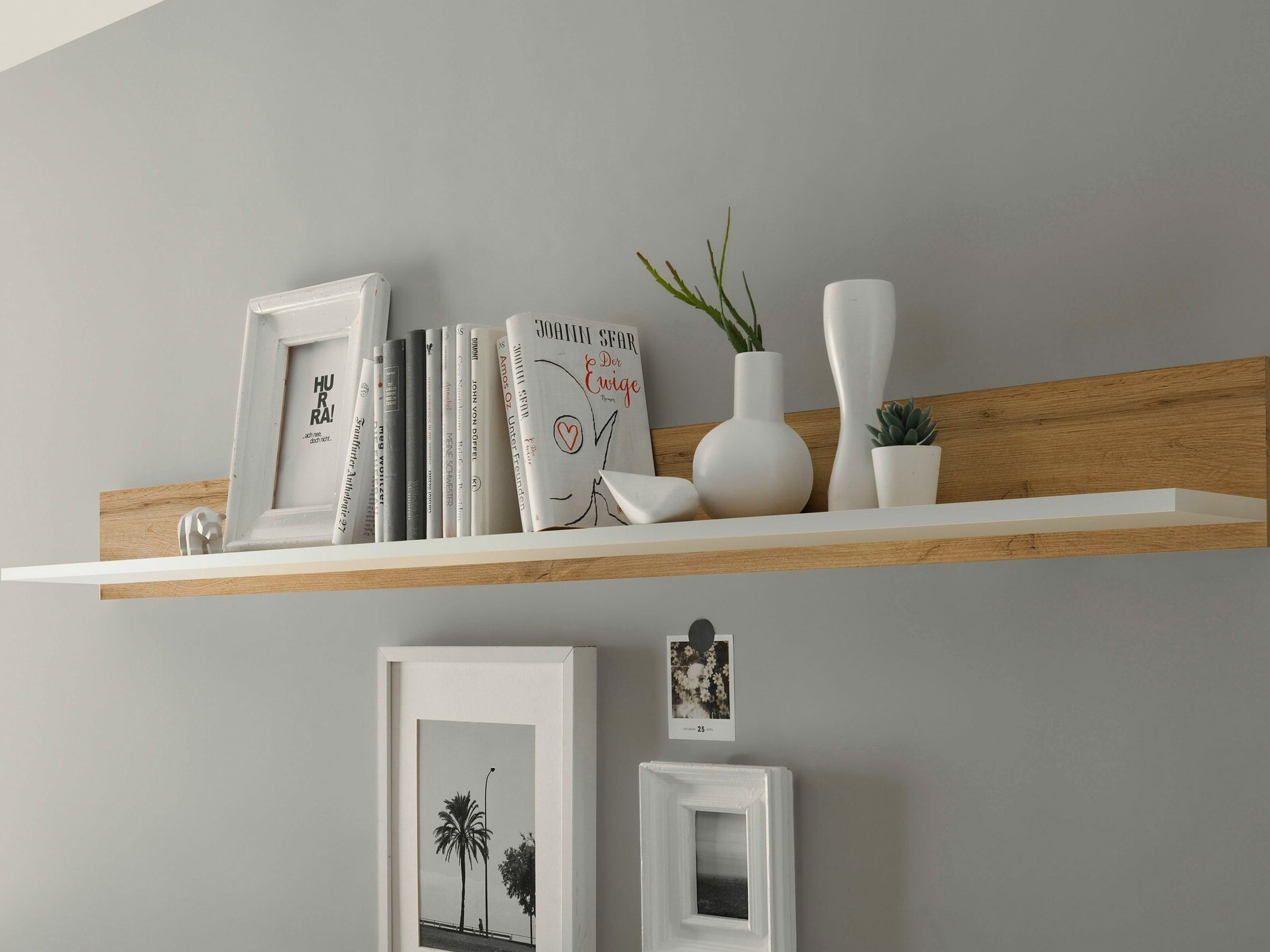 Wandplank Elbsori 126 (Wotan eik + Wit)