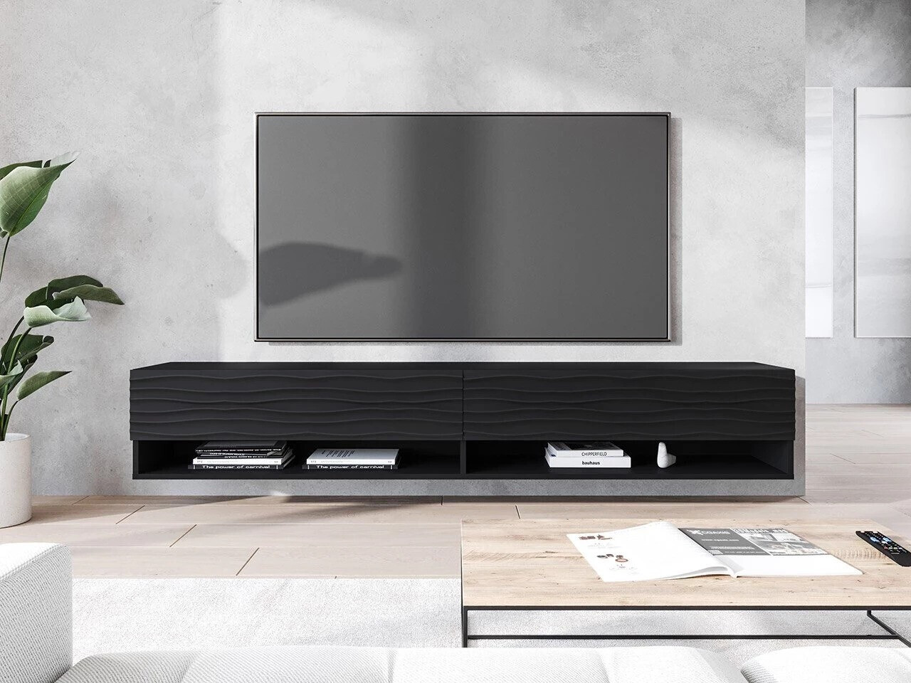TV-meubel Sarasota 119 (Grafiet + Zwart)