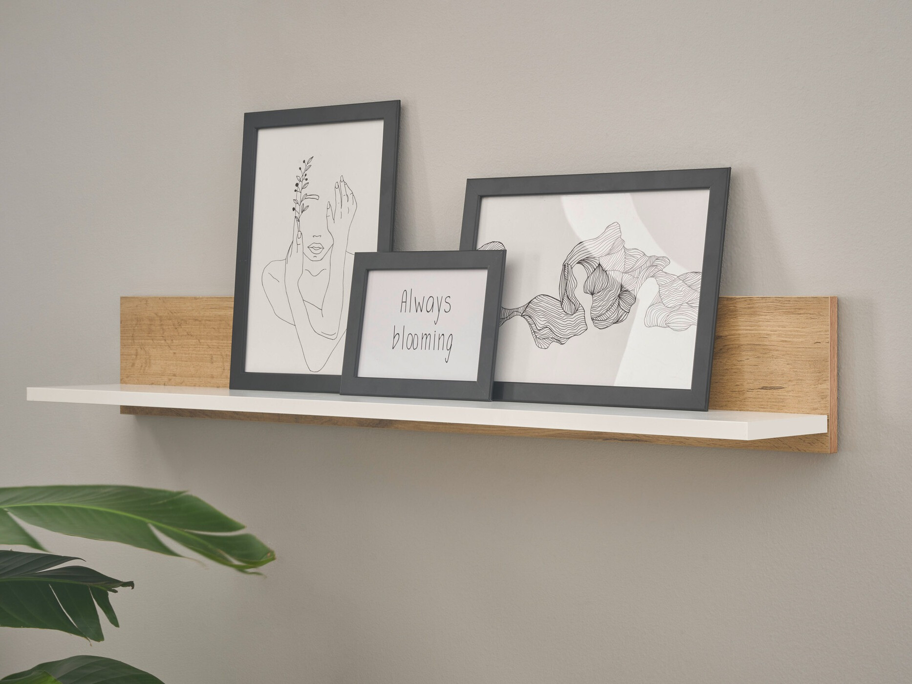 Wandplank Elbsori 134 (Wotan eik + Wit)