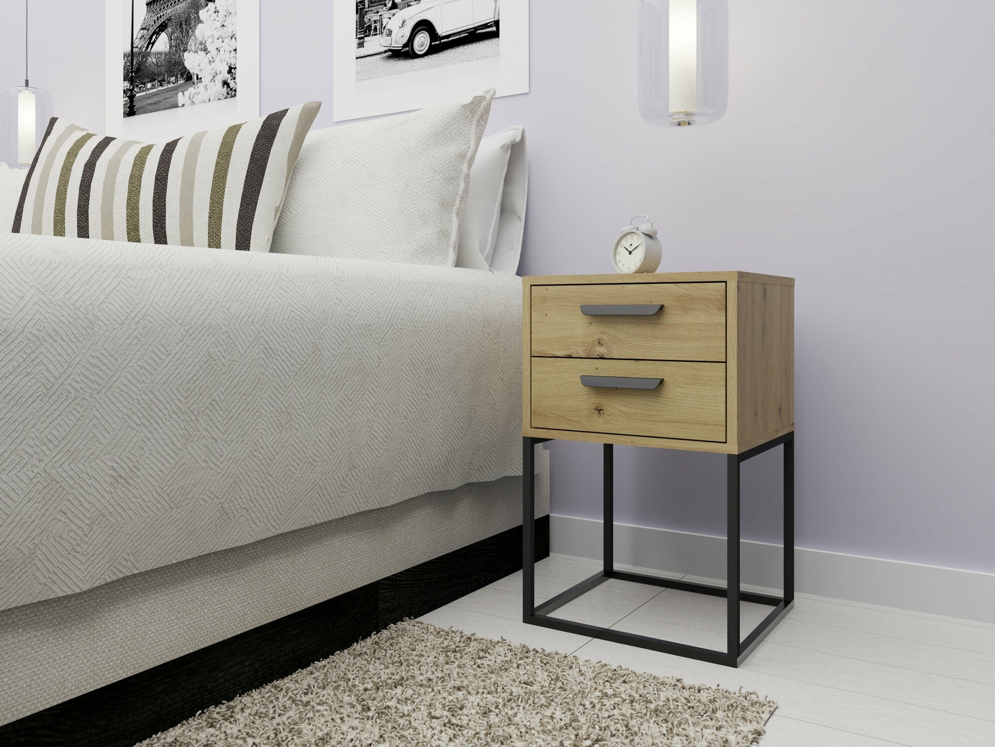 Nachtkastje Bristol 196 (Artisan eiken)