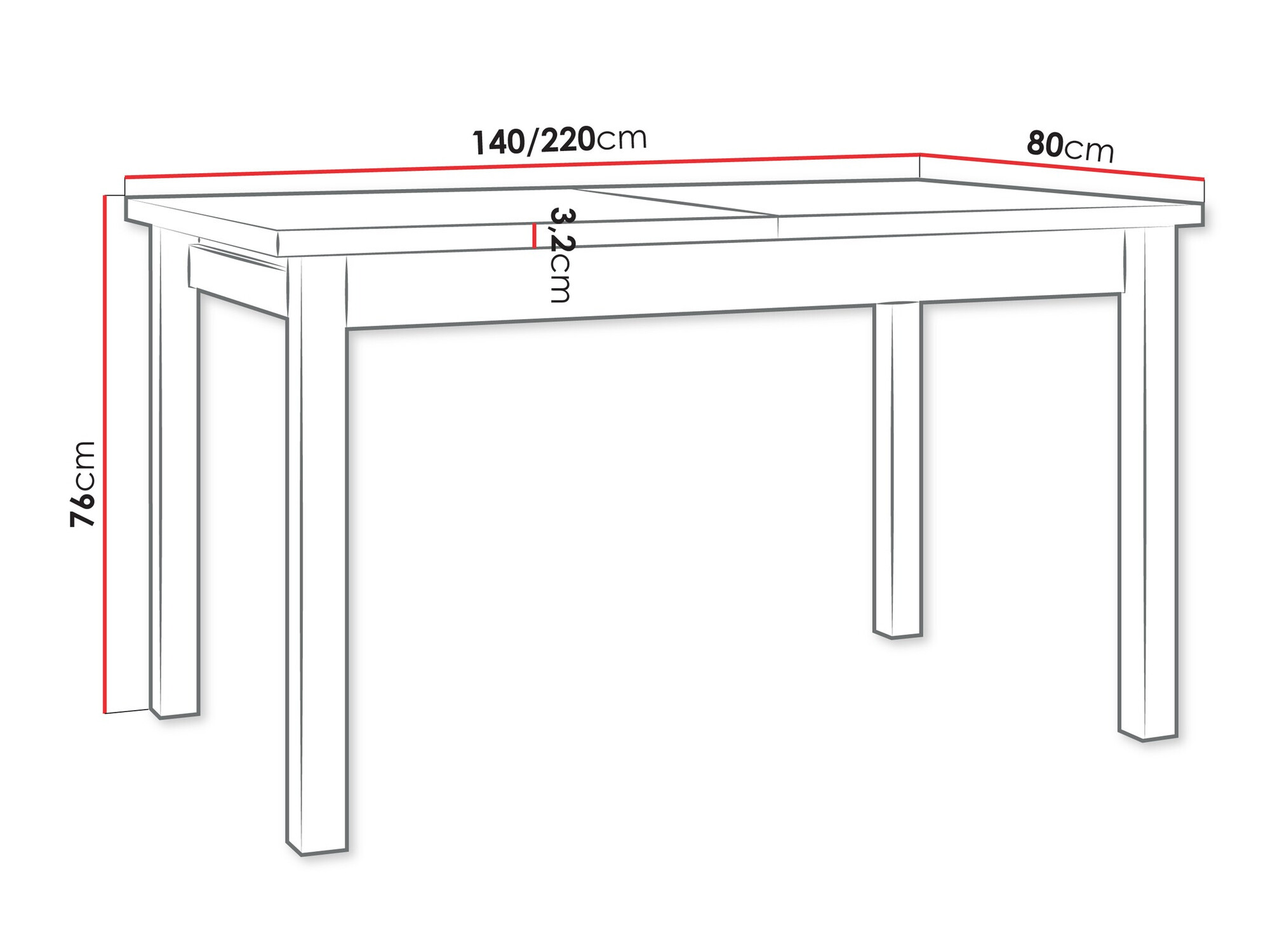 Tafel Victorville 359 (Kleinzoon eik + Wit)