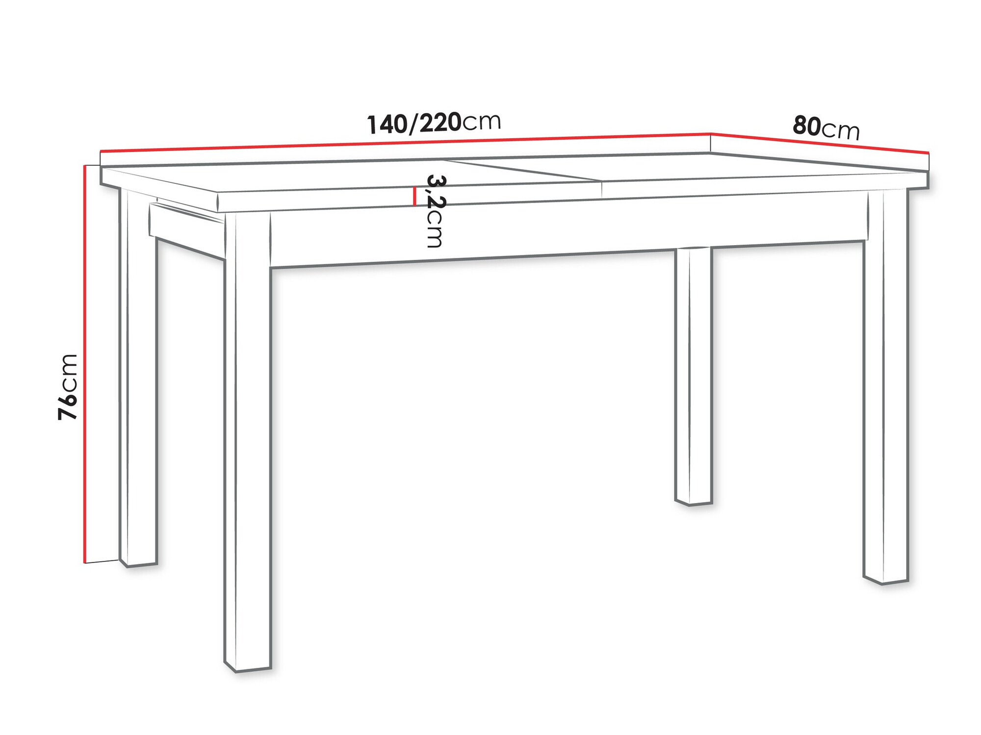 Tafel Victorville 359 (Kleinzoon eik + Zwart)