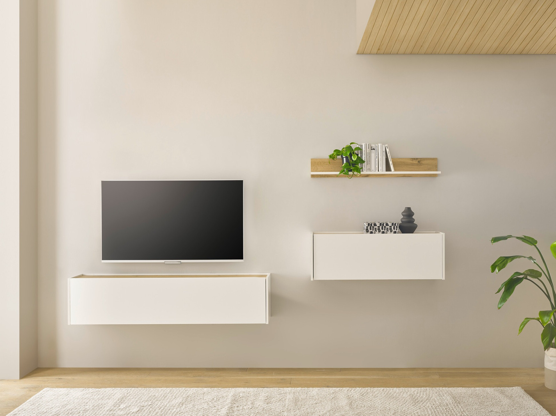 Woonkamerset Elbsori 143 (Wit + Wotan eik)