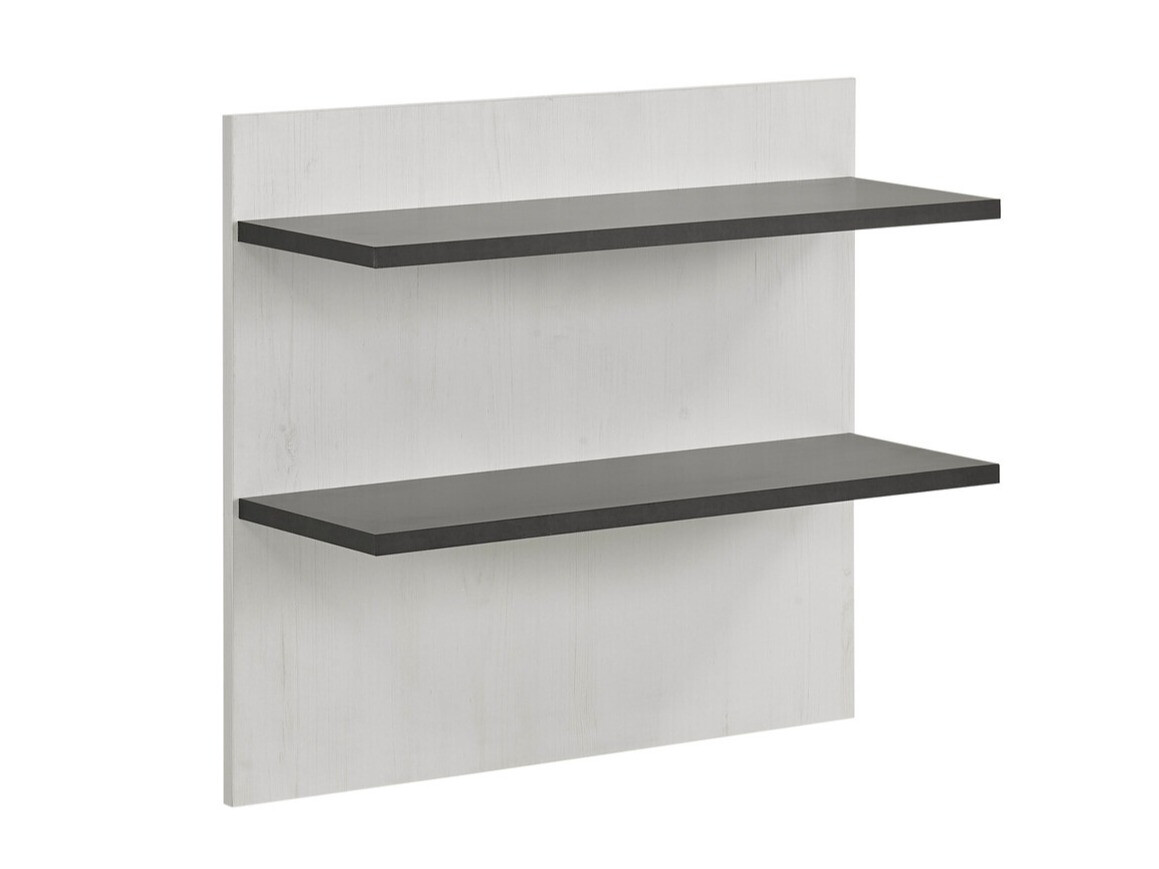 Wandplank Cirtale 105 (Antraciet + Gebleekt grenen)