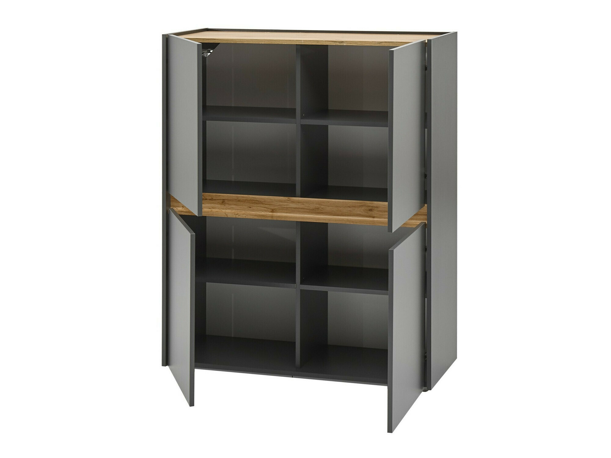 Woonkamerset Elbsori 147 (Antraciet + Wotan eik)