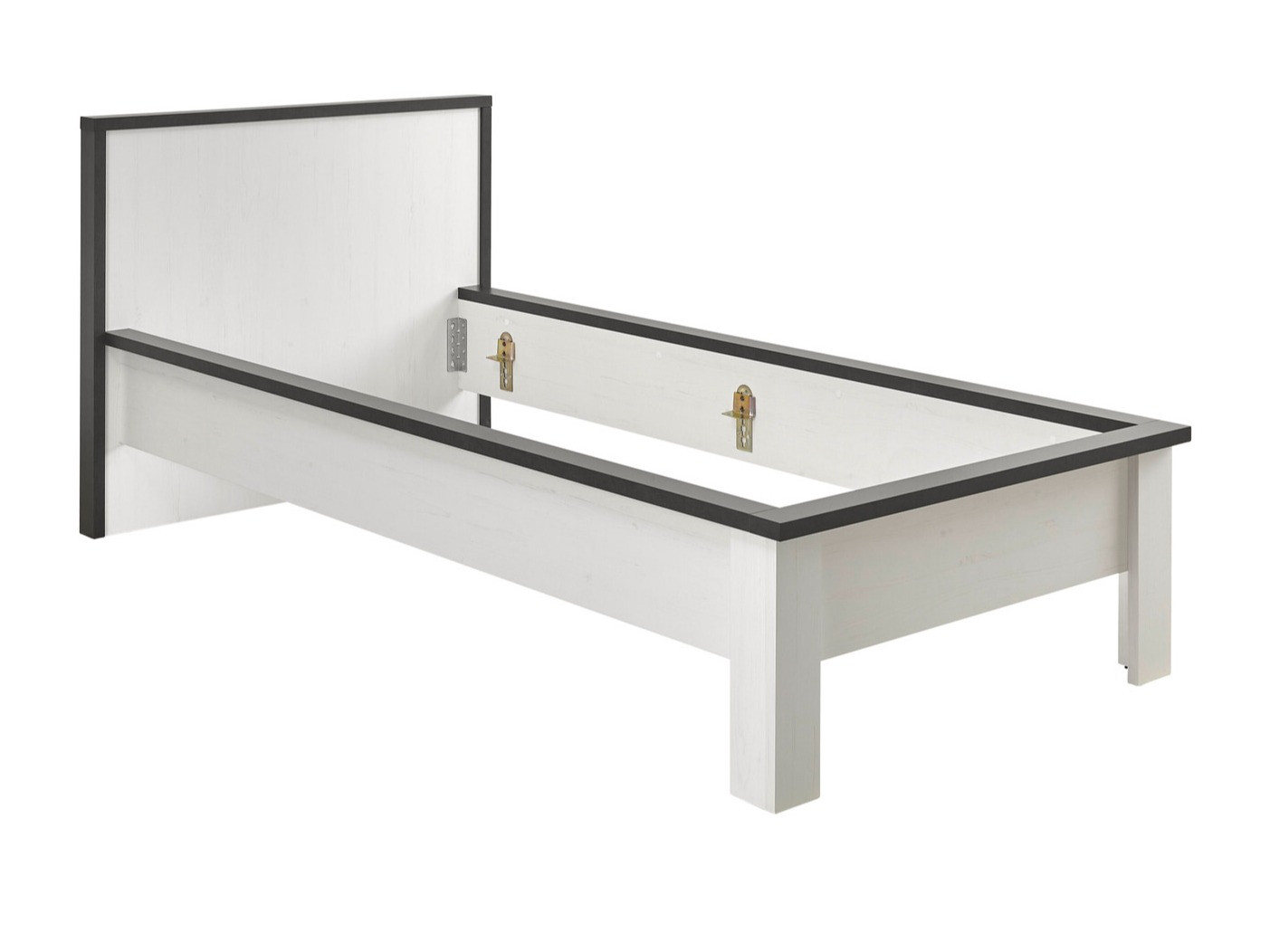 Bed Cirtale 109 (Gebleekt grenen + Antraciet)