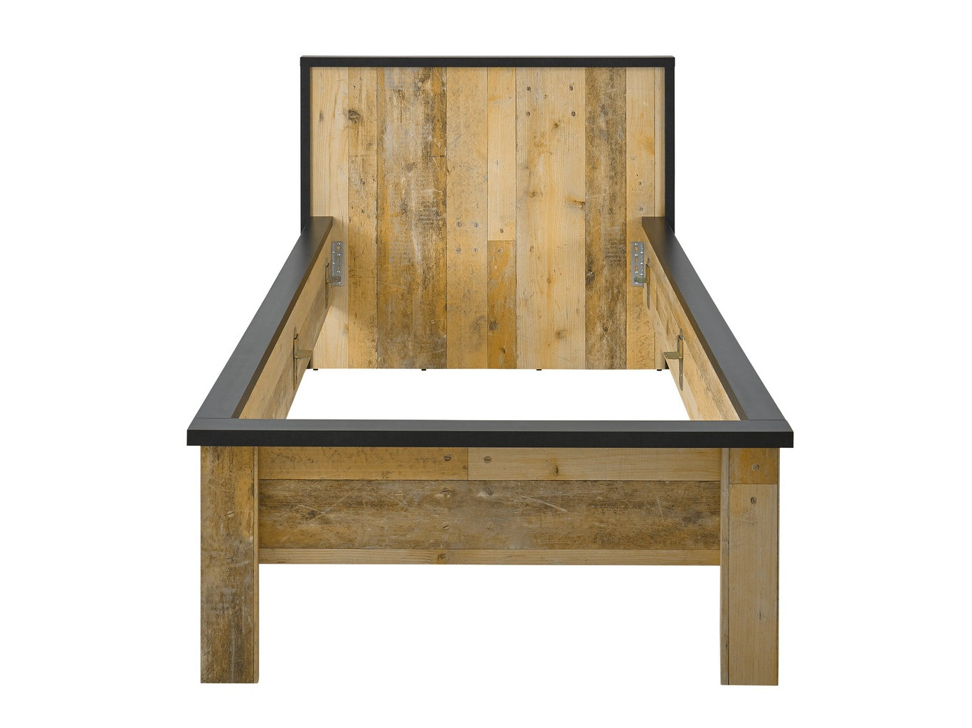 Bed Cirtale 109 (Verouderd hout + Antraciet)