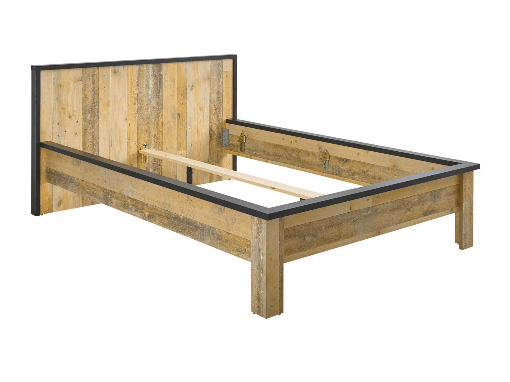 Bed Cirtale 109 (Verouderd hout + Antraciet)