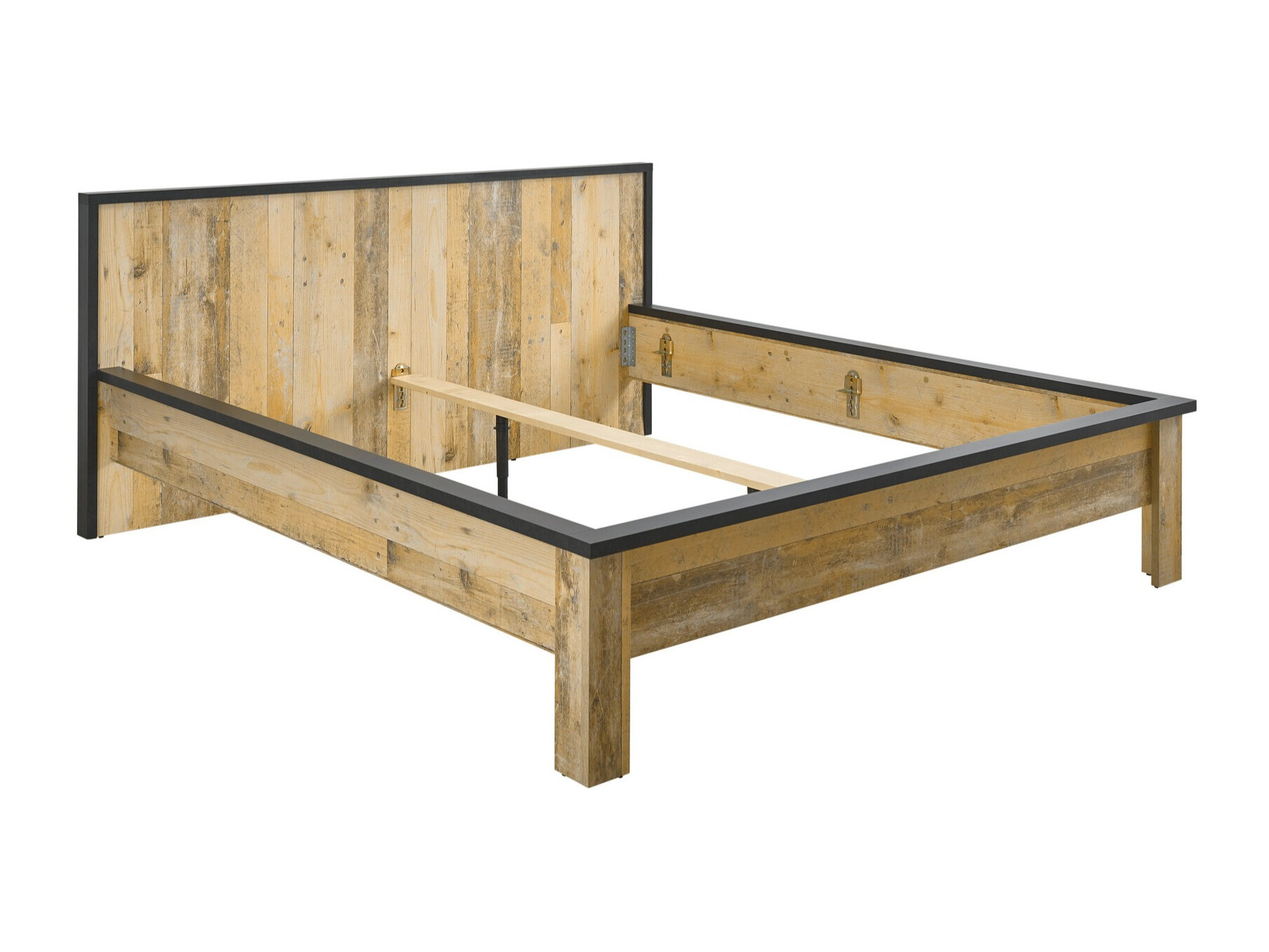Bed Cirtale 109 (Verouderd hout + Antraciet)