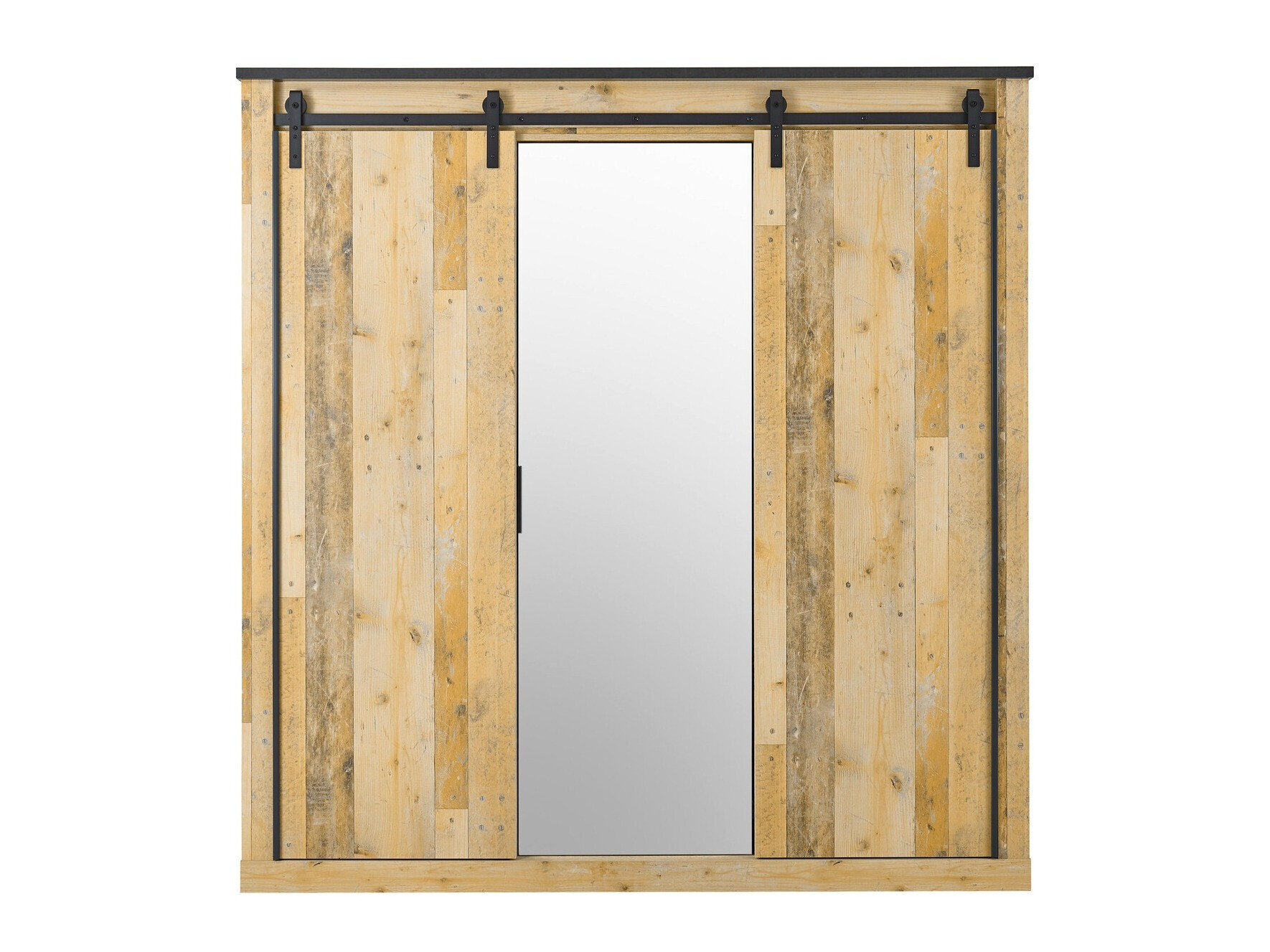 Kledingkast Cirtale 108 (Antraciet + Verouderd hout)