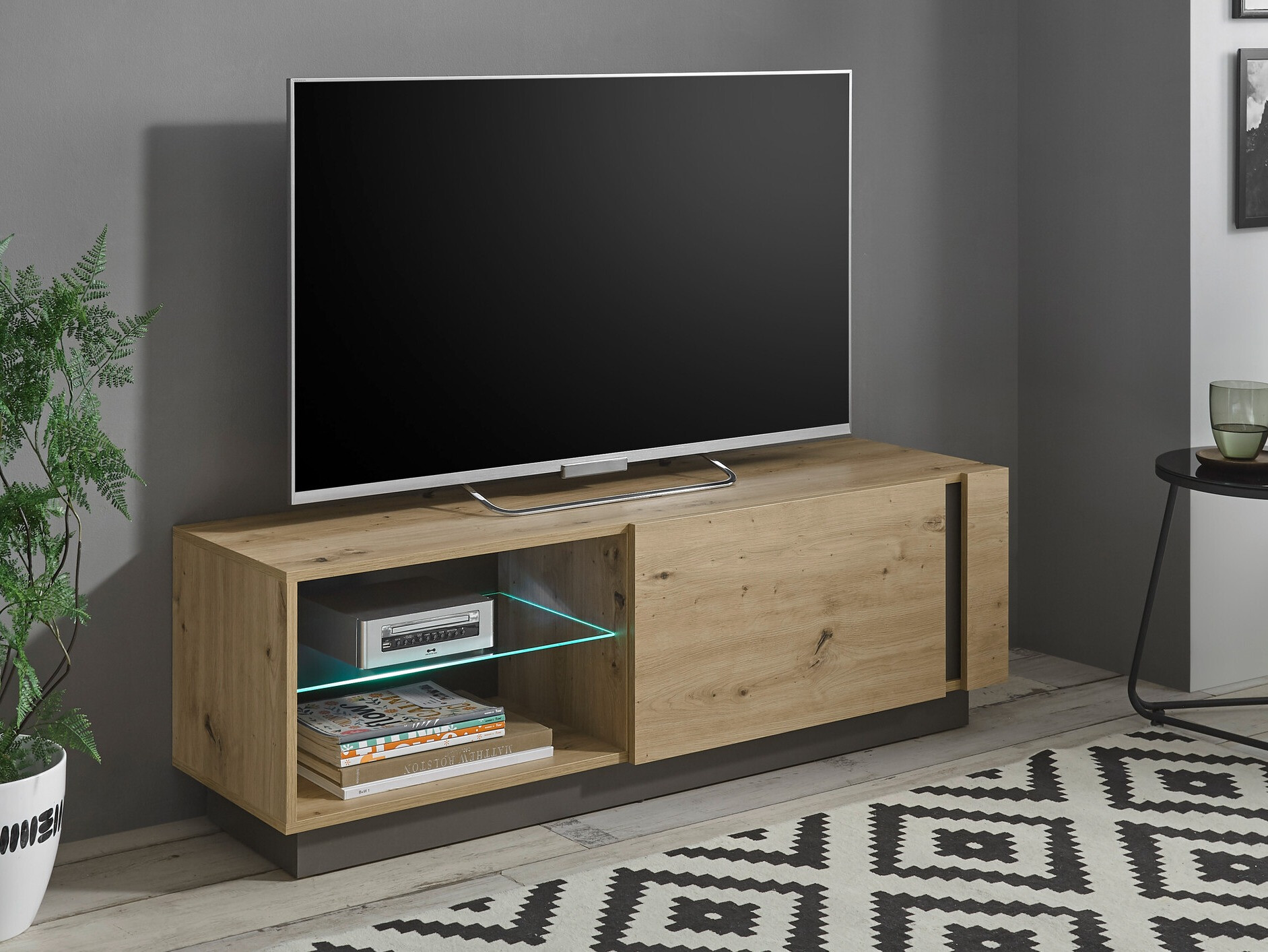 TV-meubel Veropho 102 (Artisan eiken + Grafiet)