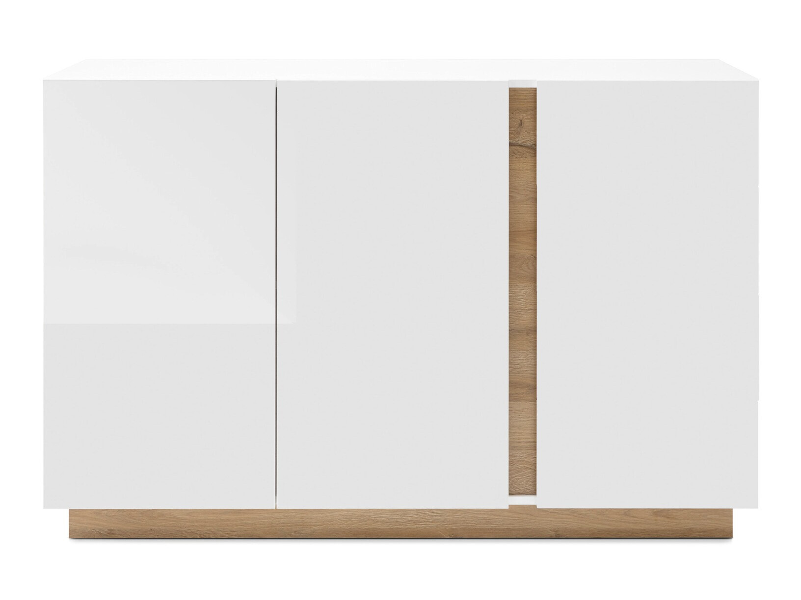 Dressoir Veropho 106 (Glanzend wit + Kleinzoon eik)