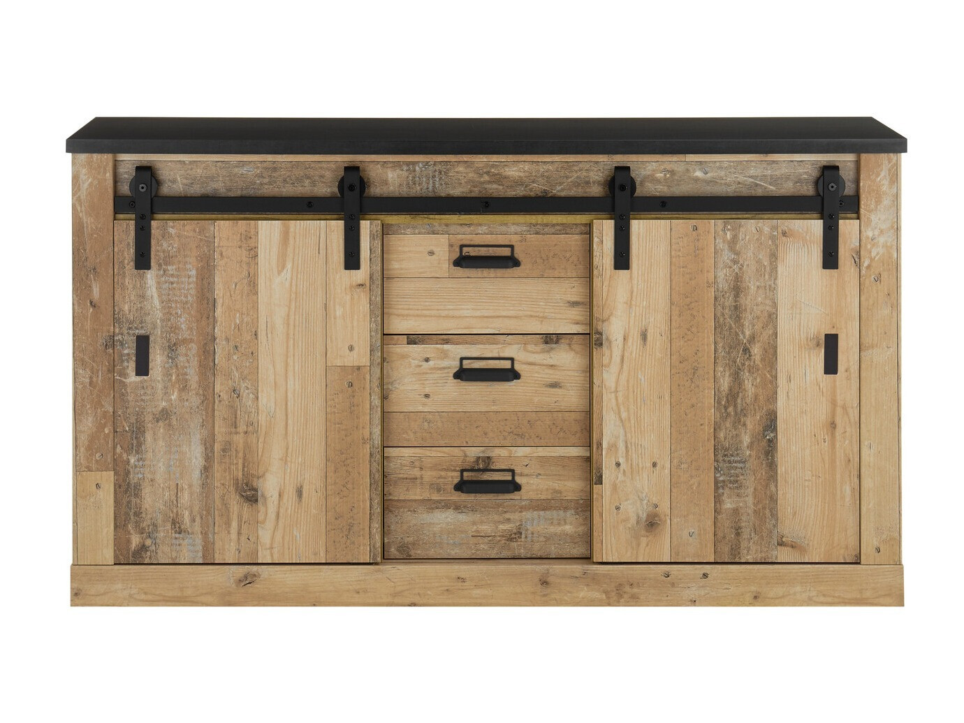 Ladekast Cirtale 116 (Antraciet + Verouderd hout)