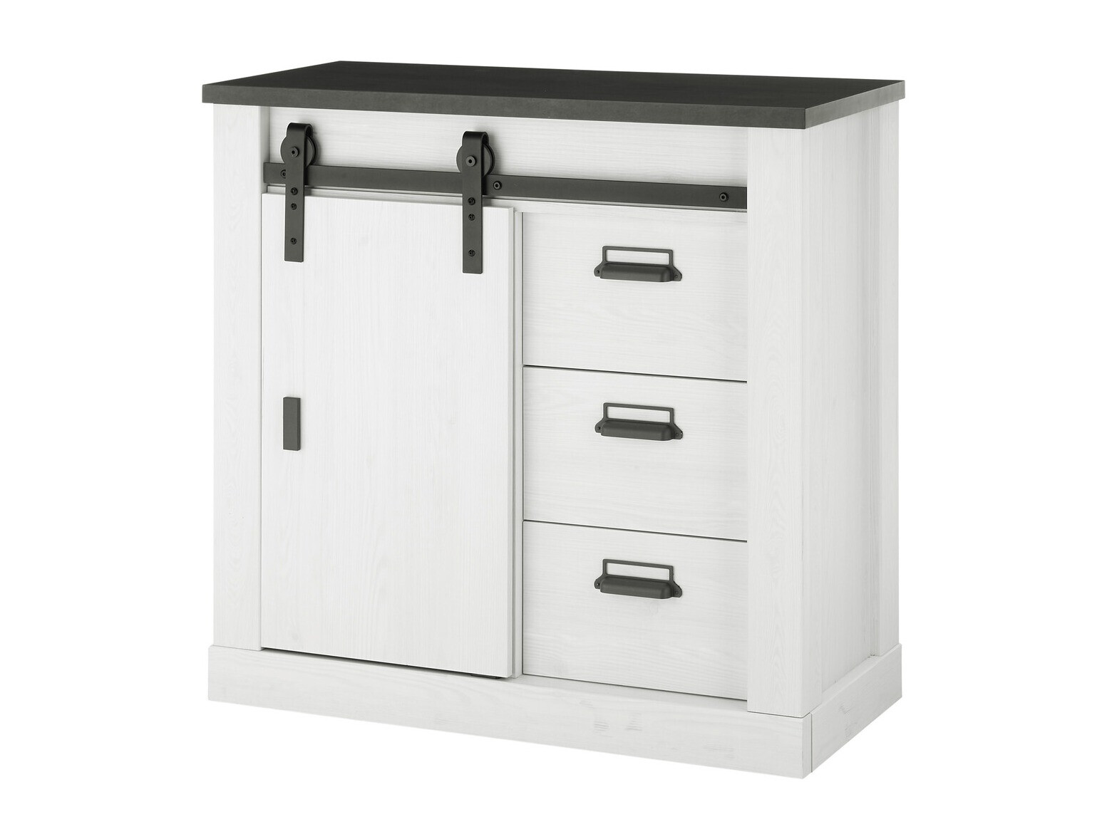 Ladekast Cirtale 117 (Antraciet + Gebleekt grenen)