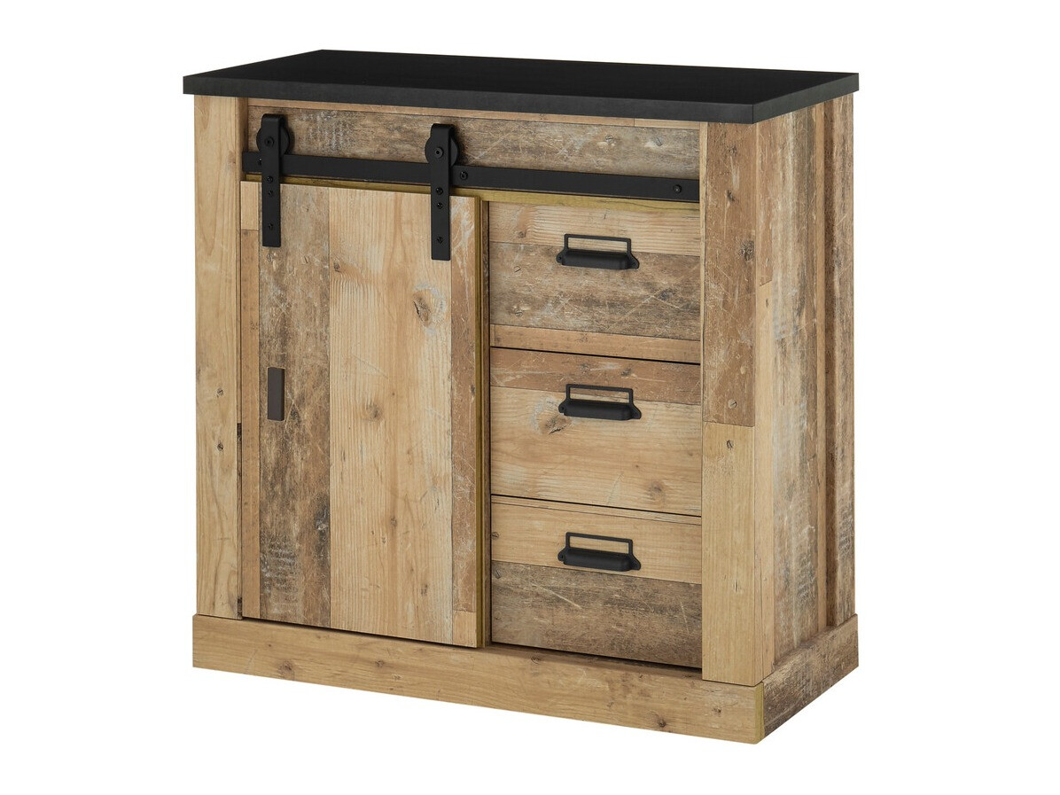 Ladekast Cirtale 117 (Antraciet + Verouderd hout)