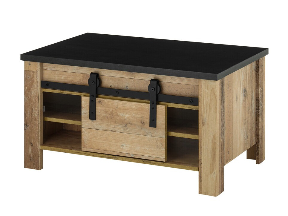 Salontafel Cirtale 111 (Antraciet + Verouderd hout)