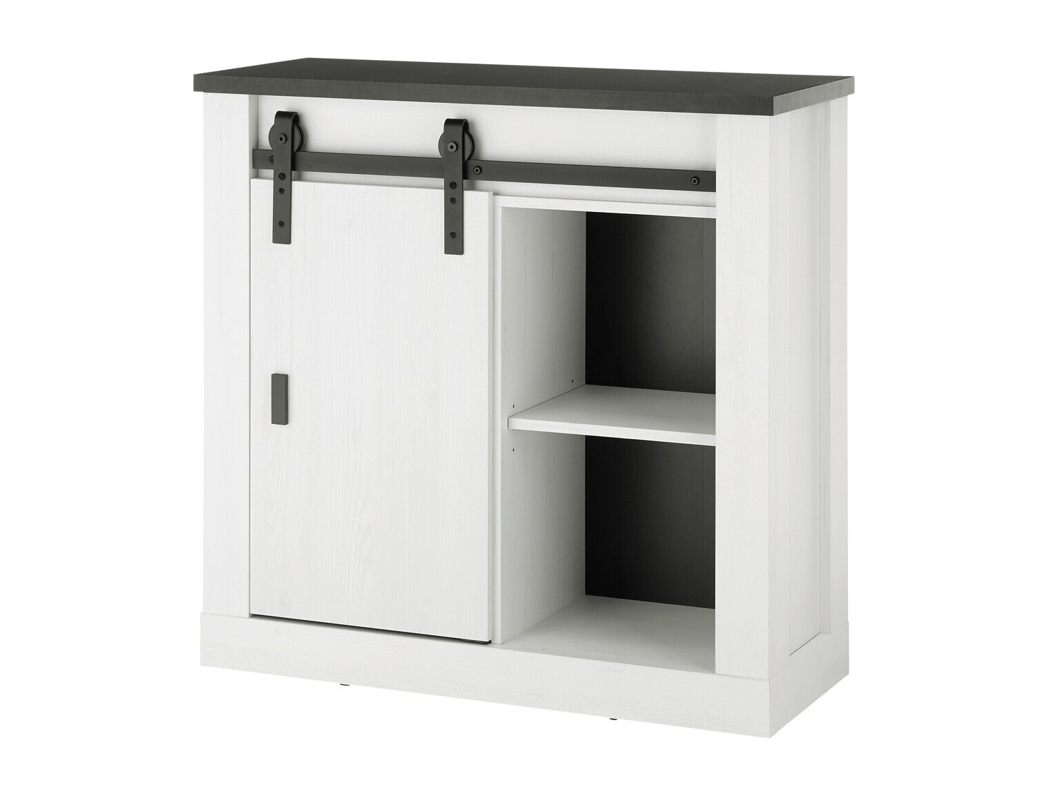 Dressoir Cirtale 119 (Gebleekt grenen + Antraciet)