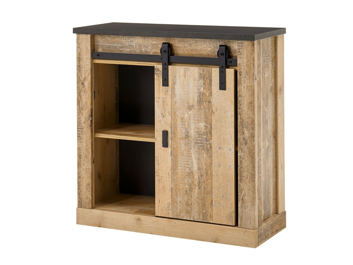 Dressoir Cirtale 119 (Verouderd hout + Antraciet)