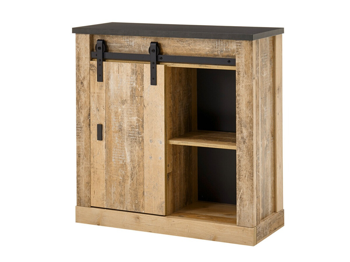 Dressoir Cirtale 119 (Verouderd hout + Antraciet)
