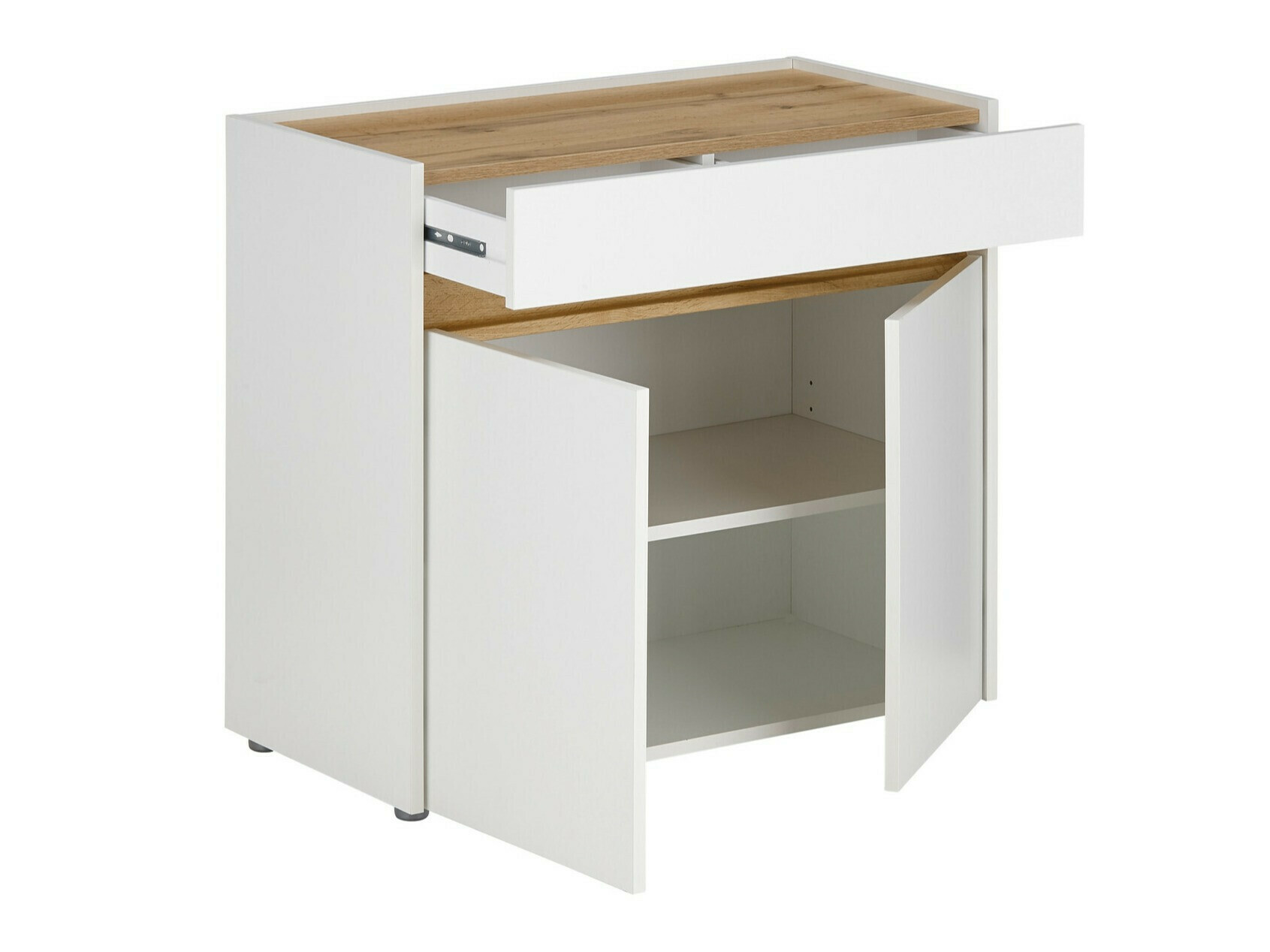 Meubelset Elbsori 156 (Wit + Wotan eik)