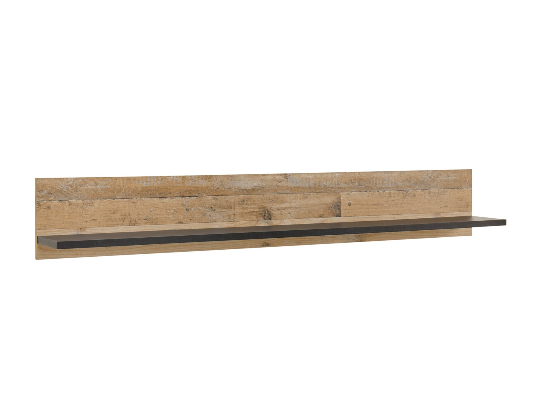 Wandplank Cirtale 120 (Antraciet + Verouderd hout)