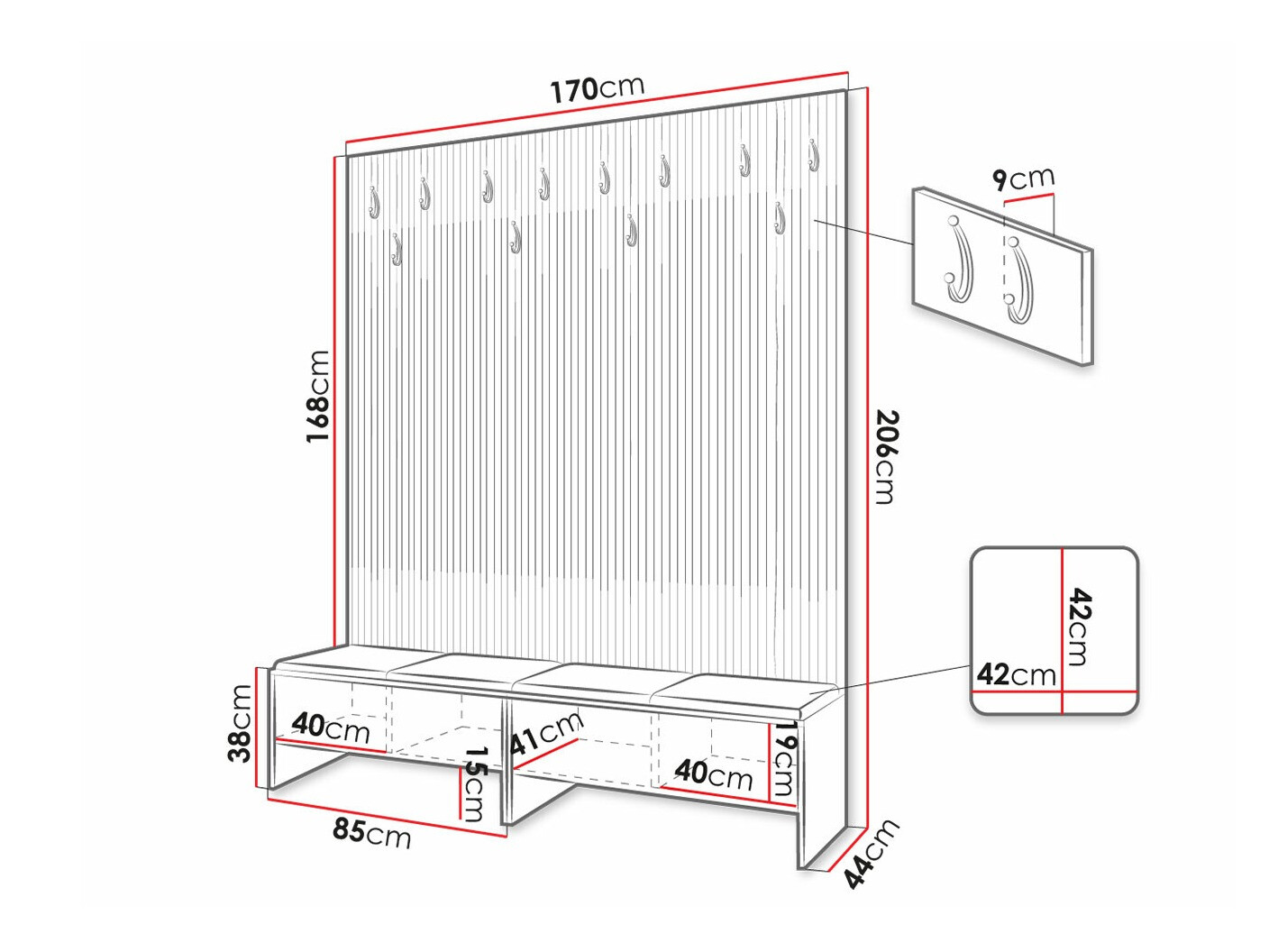 Gangmeubelset Hartford 485 (Artisan eiken + Manila 35)