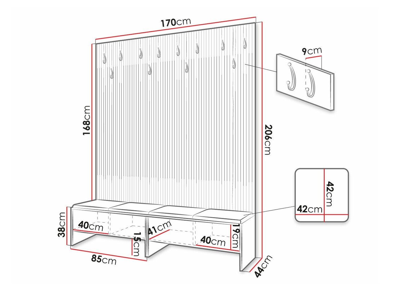 Gangmeubelset Hartford 485 (Artisan eiken + Soft 011)