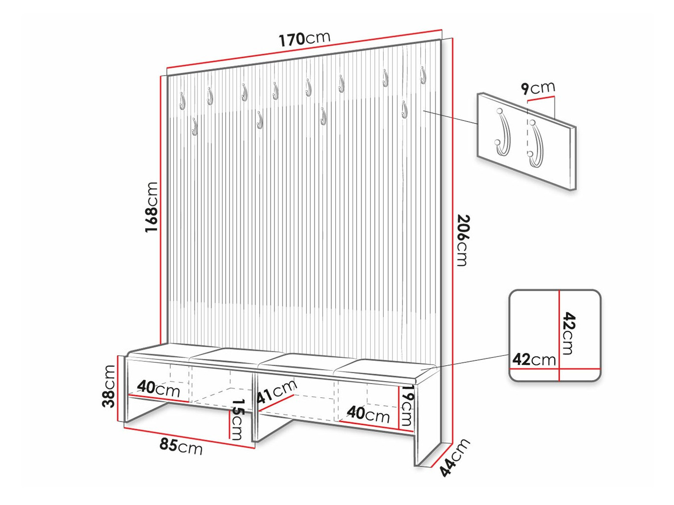 Gangmeubelset Hartford 485 (Artisan eiken + Soft 017)