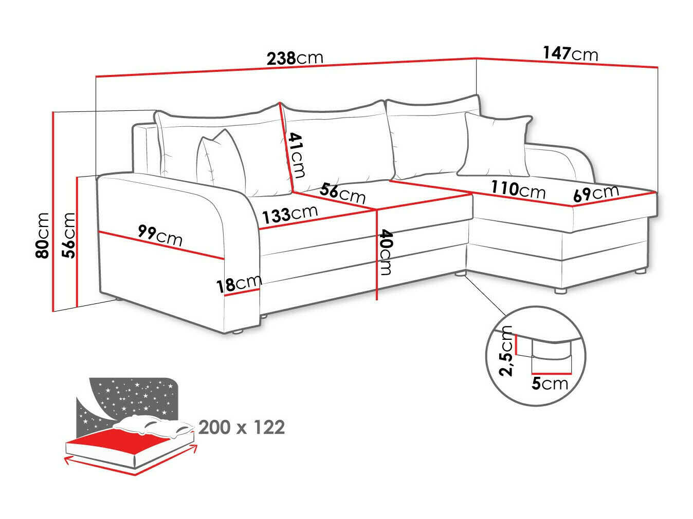 Hoekbank Comfivo 203 (Mikrofaza 0025 + Mikrofaza 0031)