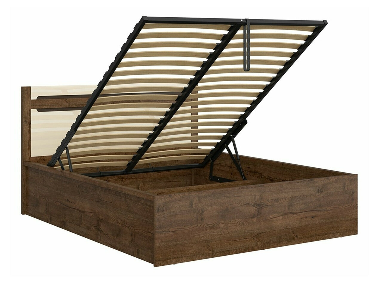 Bed Ophevaru 120 (Glanzend crème + April eiken)