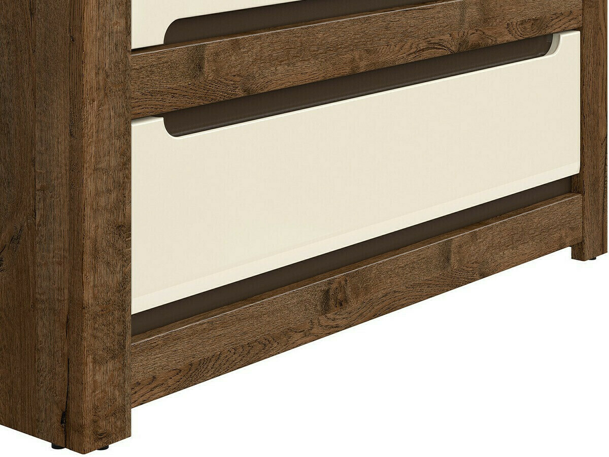 Ladekast Ophevaru 101 (Glanzend crème + April eiken)