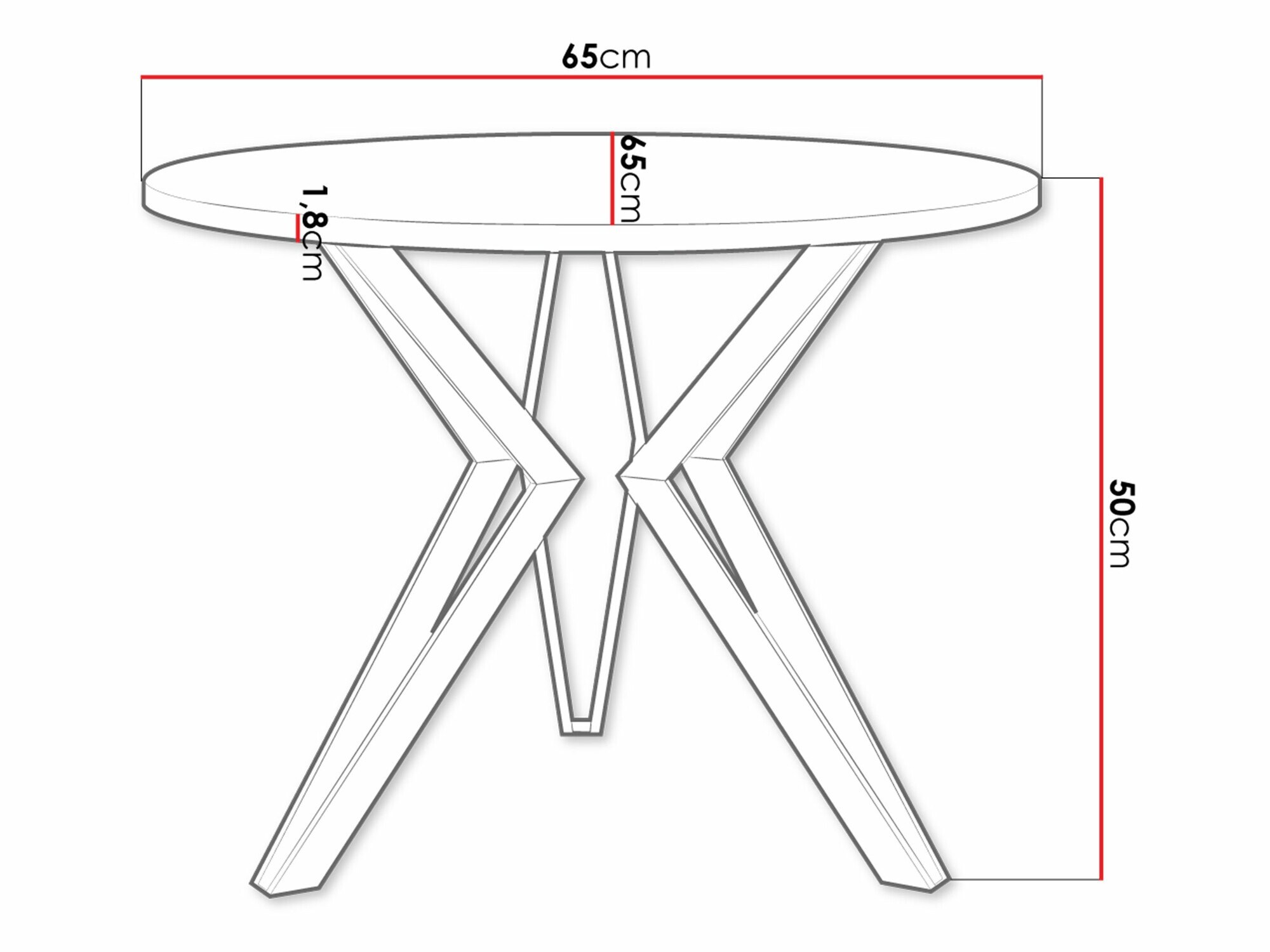 Salontafel Dearborn 105 (Zwart)