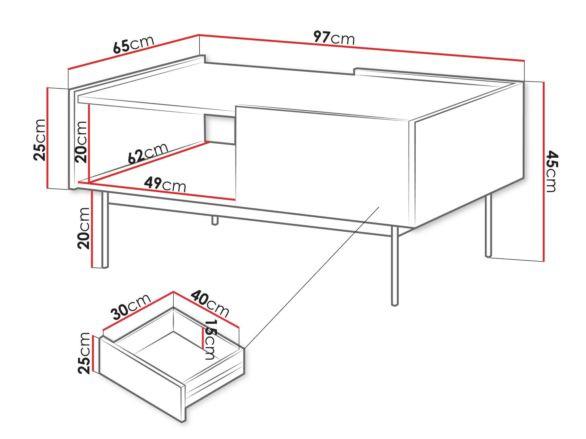 Salontafel Dormela 102
