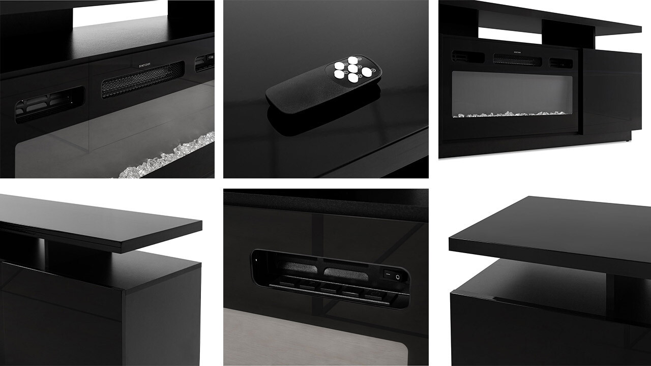 TV-meubel Charlotte 151 (Wit + Glanzend wit)