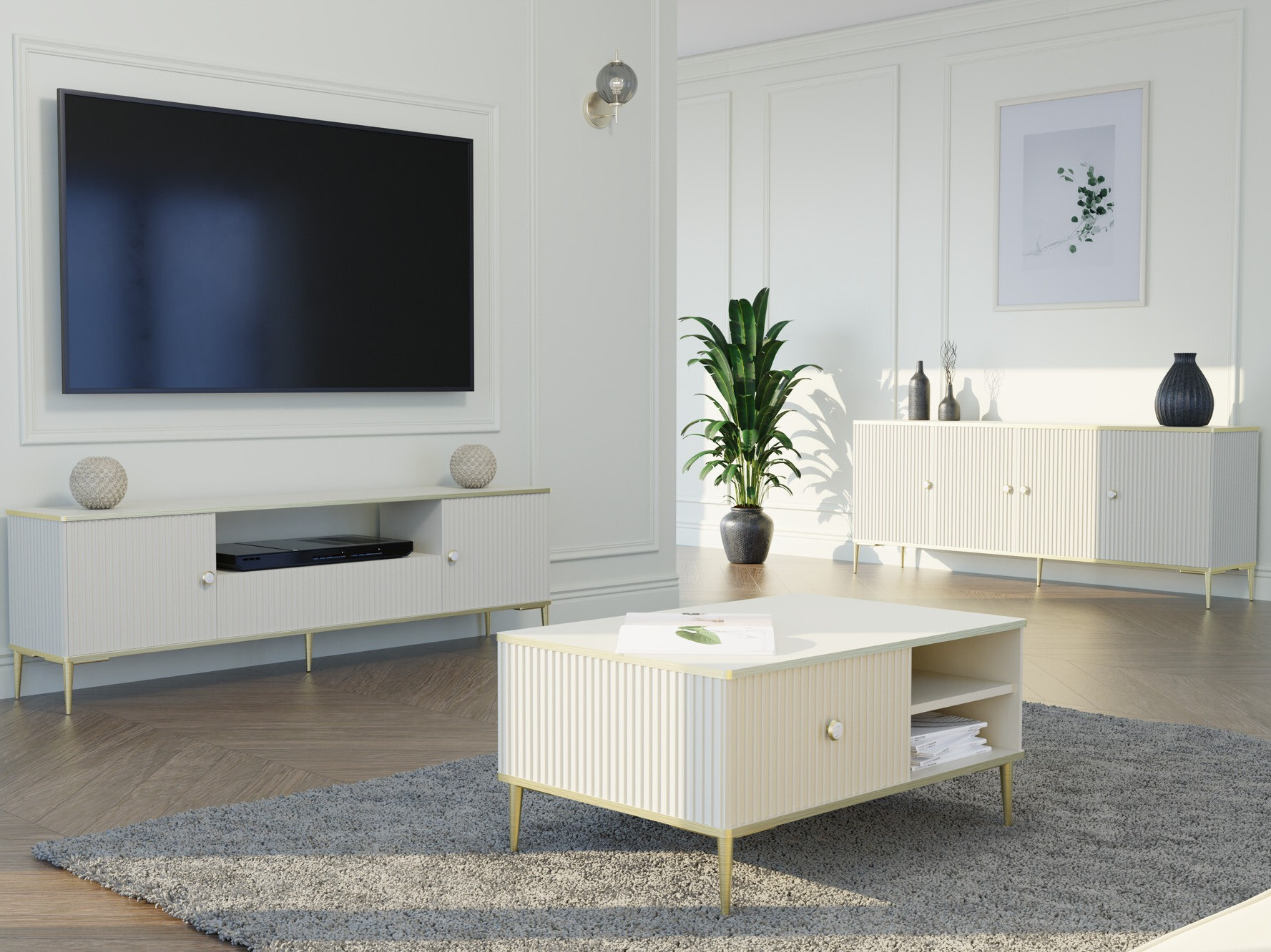 Dressoir Romciro 101 (Kasjmier + Gouden)