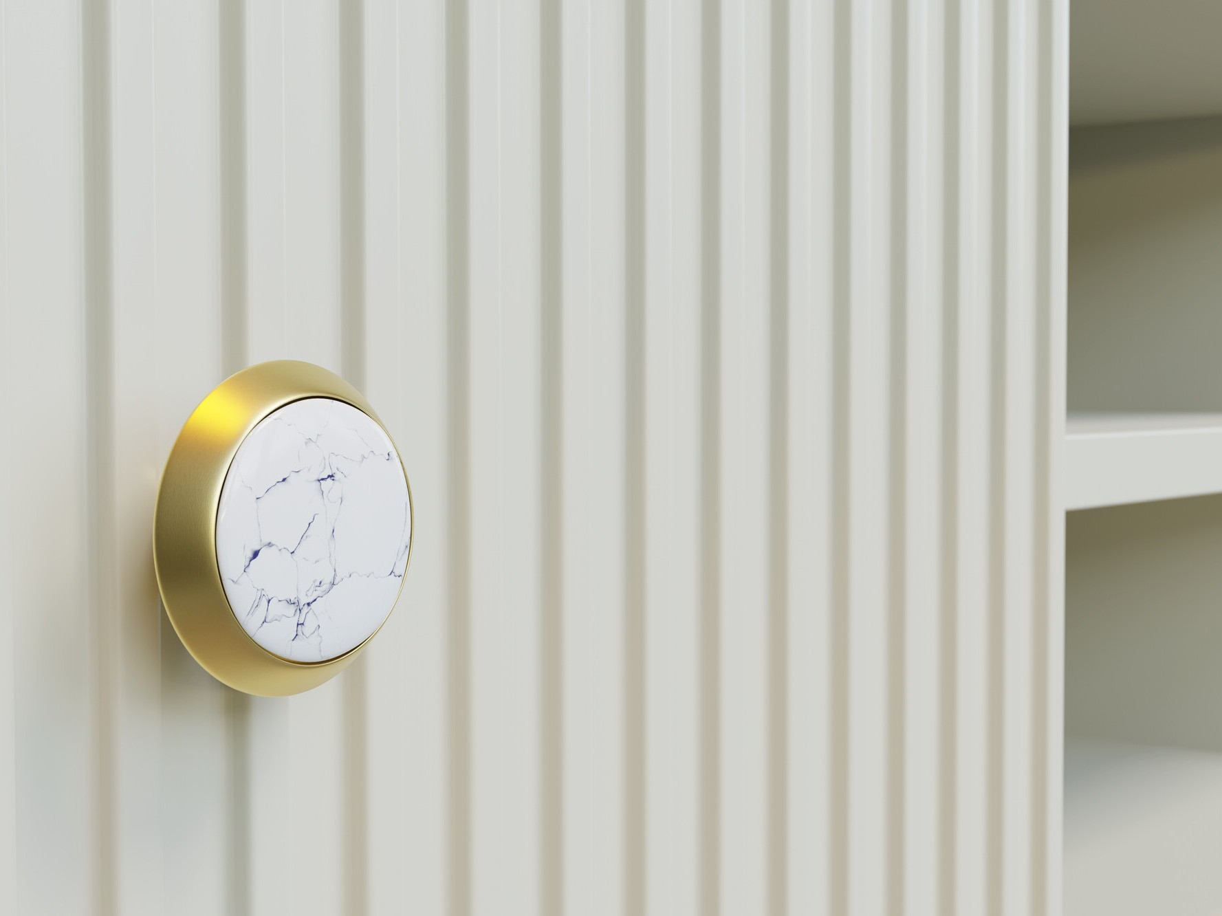 TV-meubel Romciro 100 (Kasjmier + Gouden)