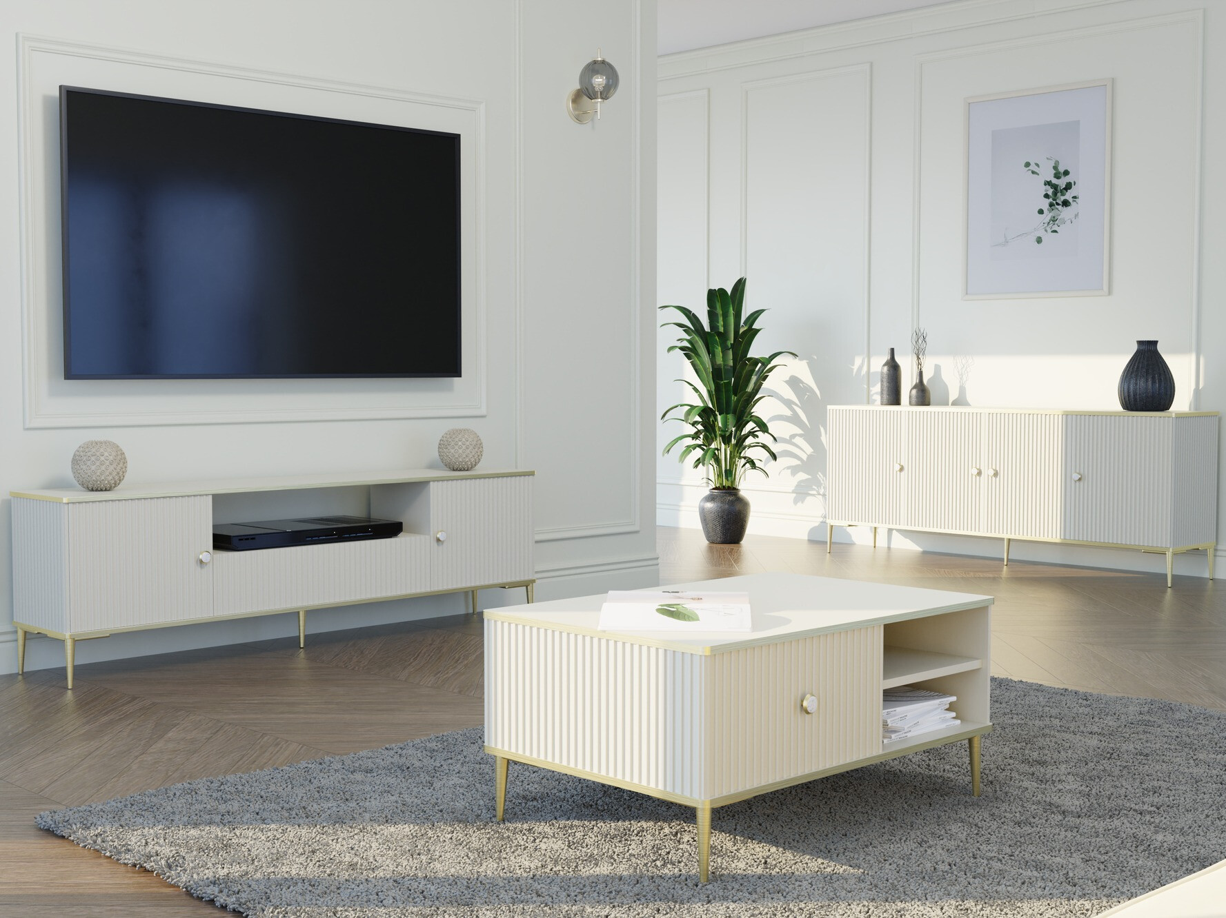 Woonkamerset Romciro 103 (Kasjmier + Gouden)