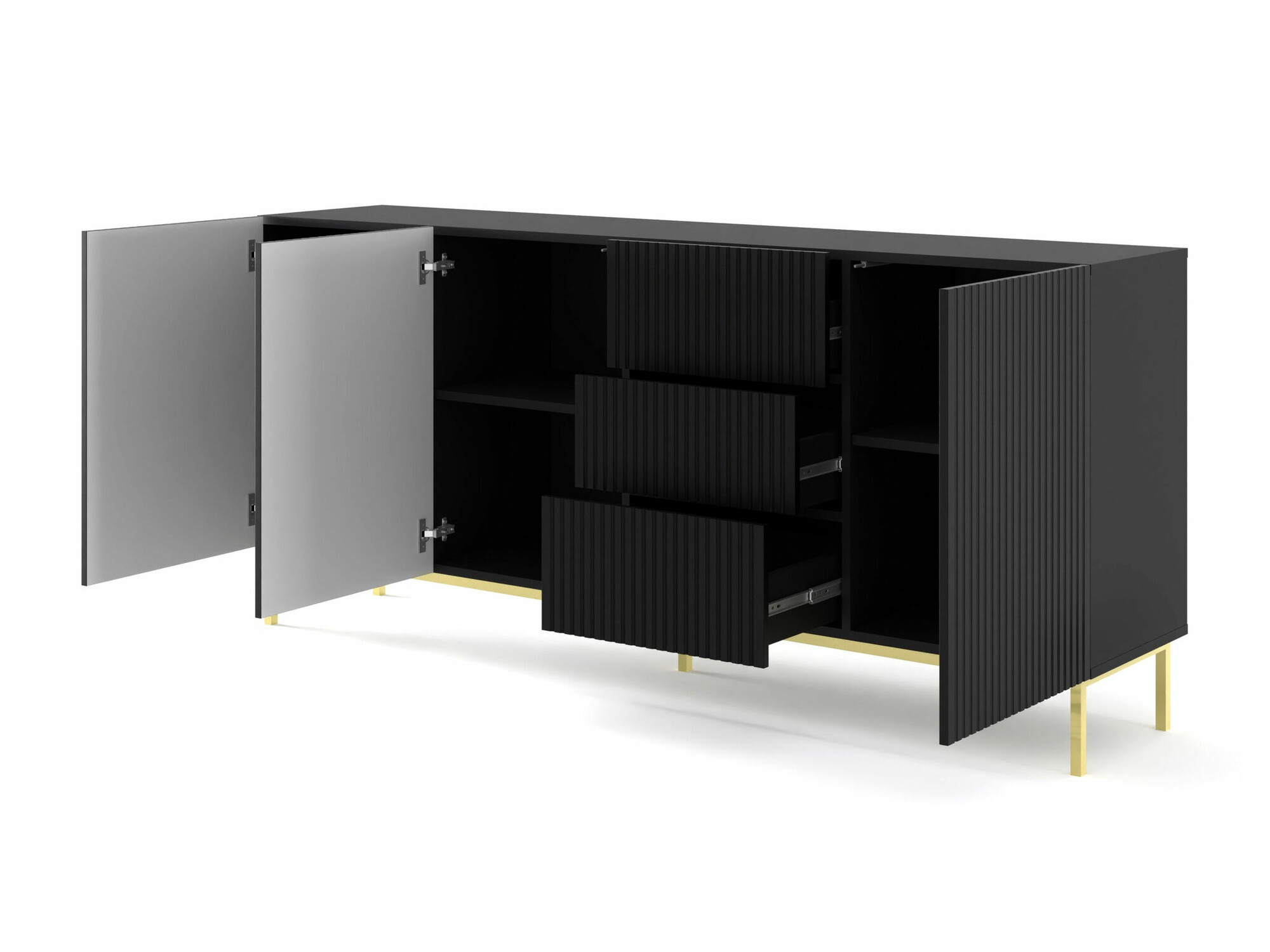 Ladekast Mirmaro 101 (Zwart)