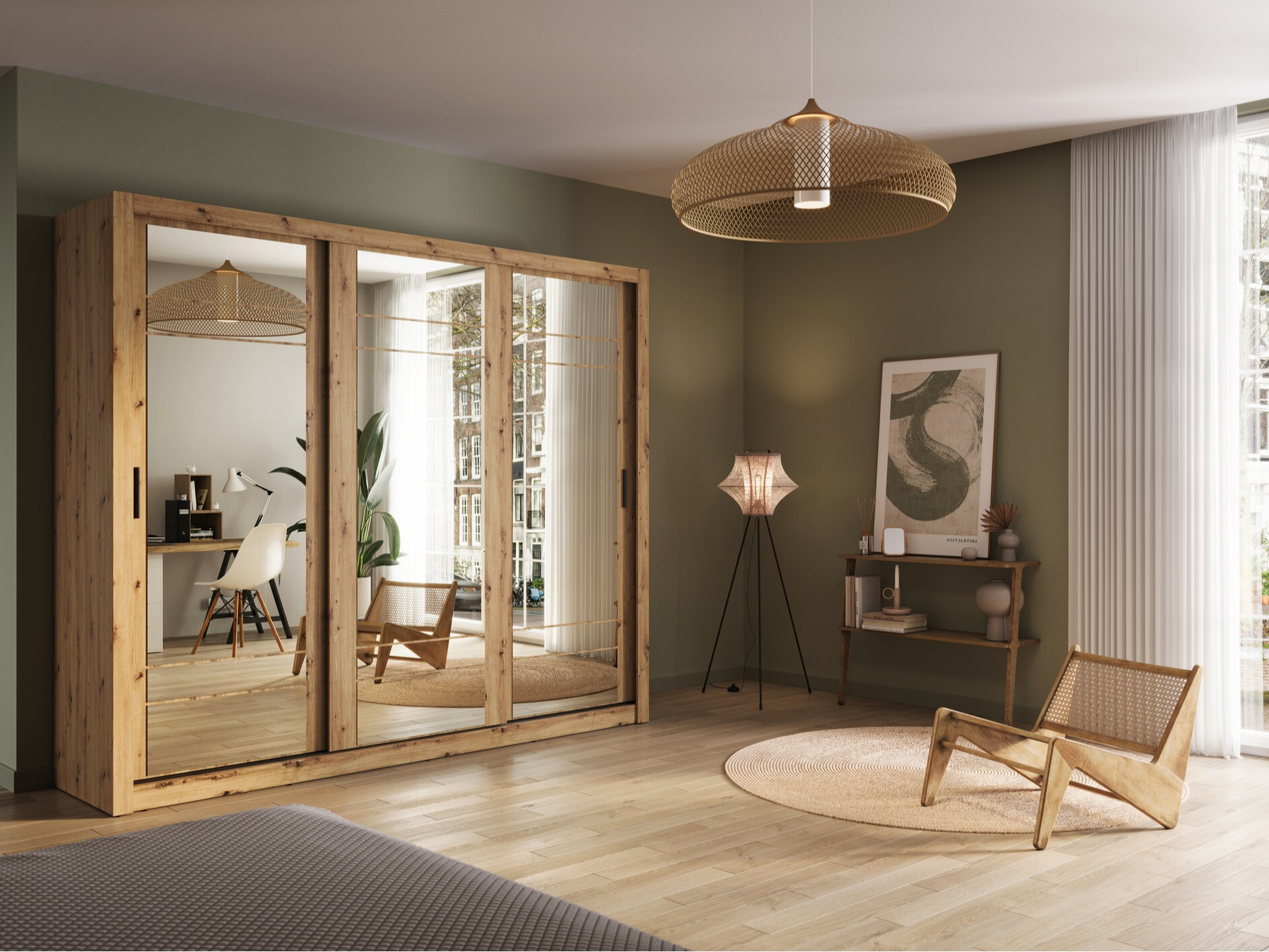 Kledingkast Fresno 101 (Artisan eiken)