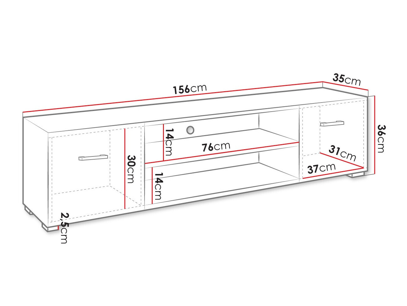 TV-meubel Comfivo Etrtale 105