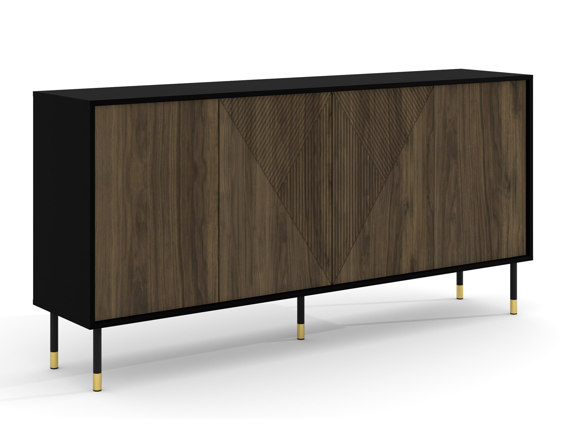 Dressoir Teopha 101 (Zwart + Notenhout)