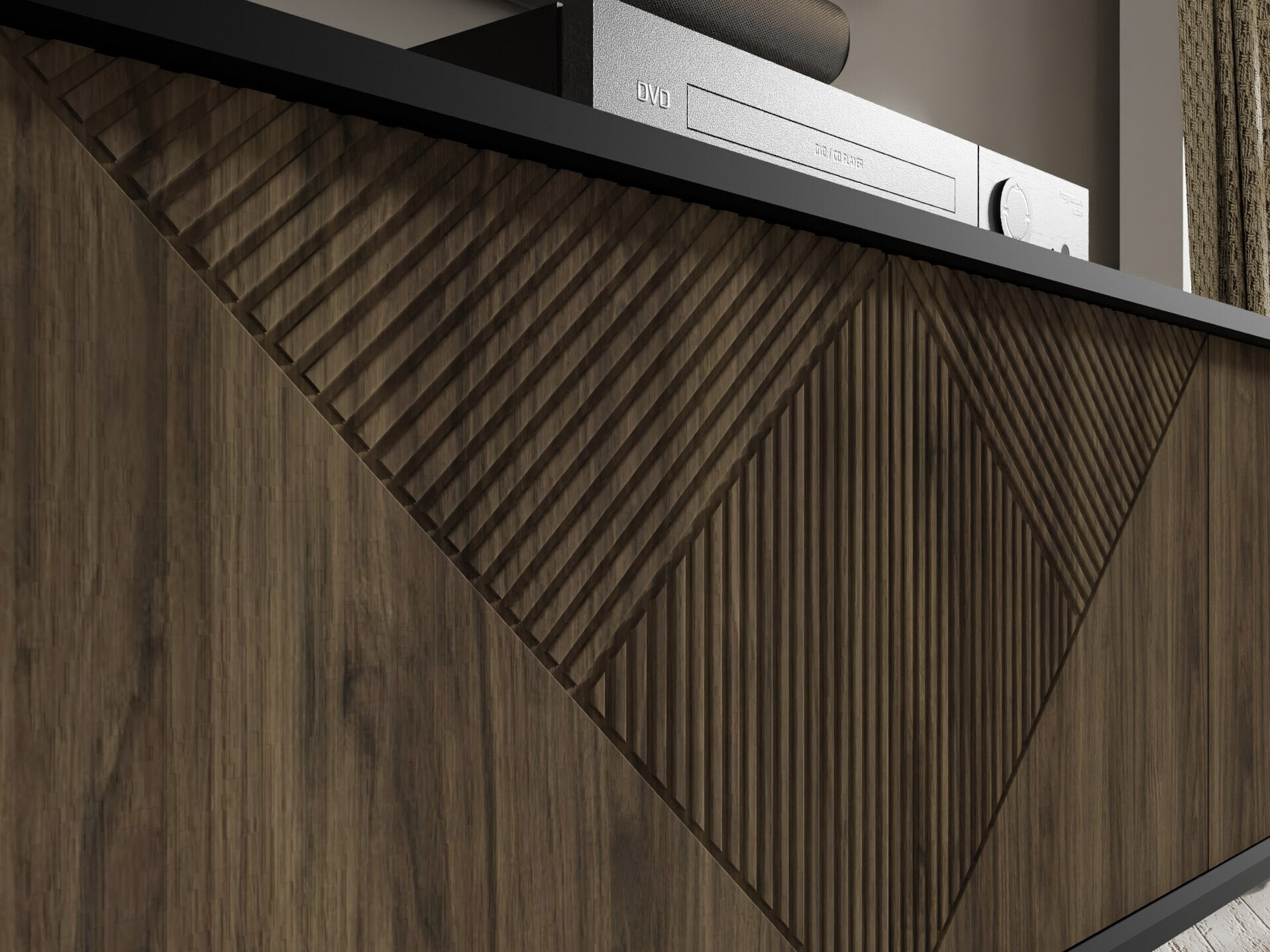 Dressoir Teopha 101 (Zwart + Notenhout)