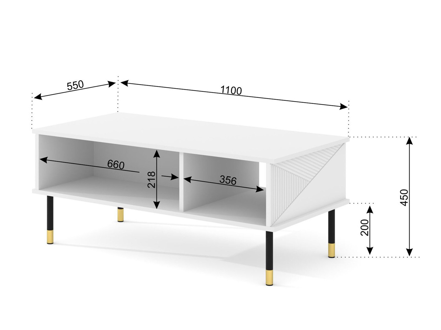 Salontafel Teopha 102 (Wit)