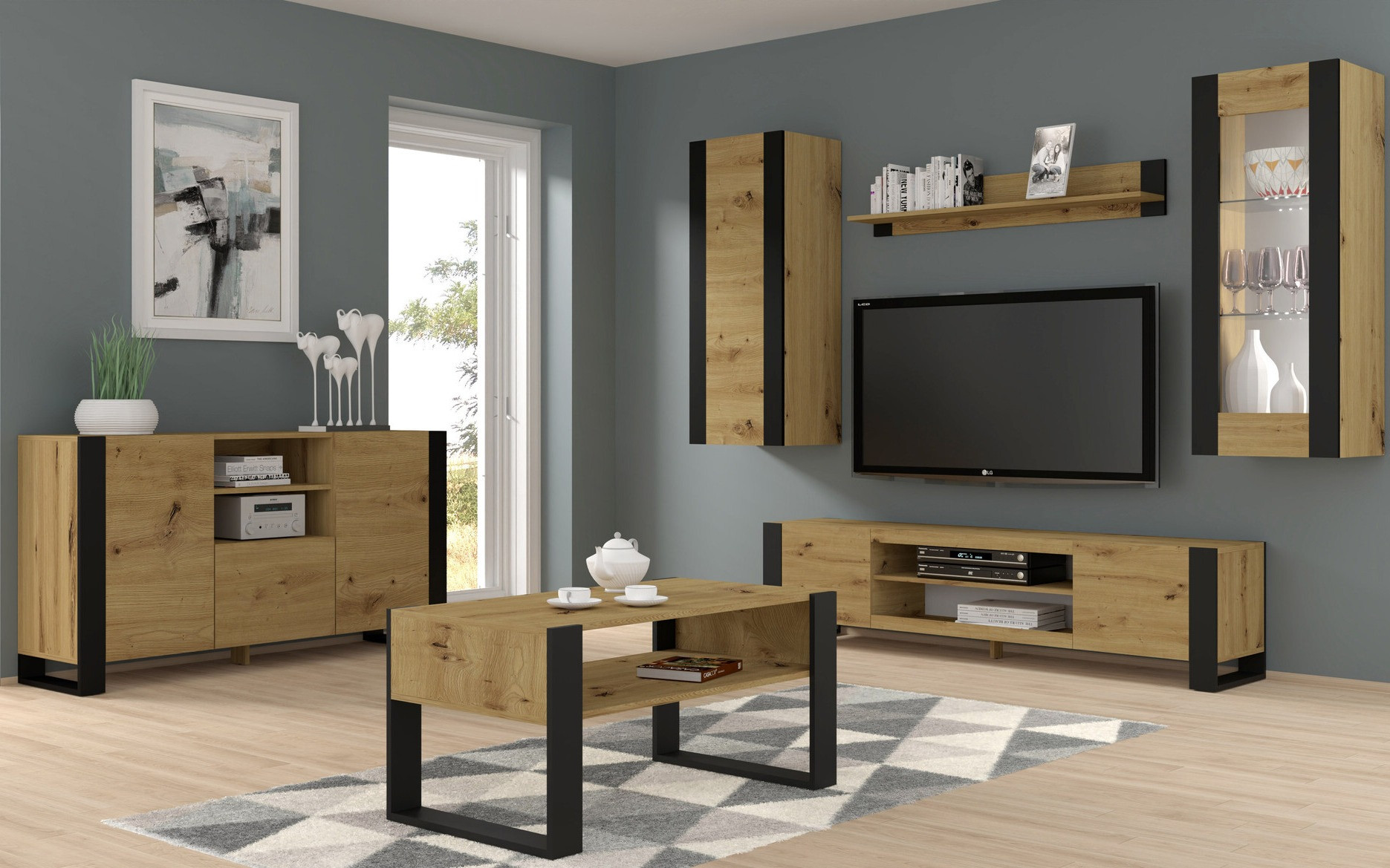 Salontafel Tivtora 102 (Artisan eiken)