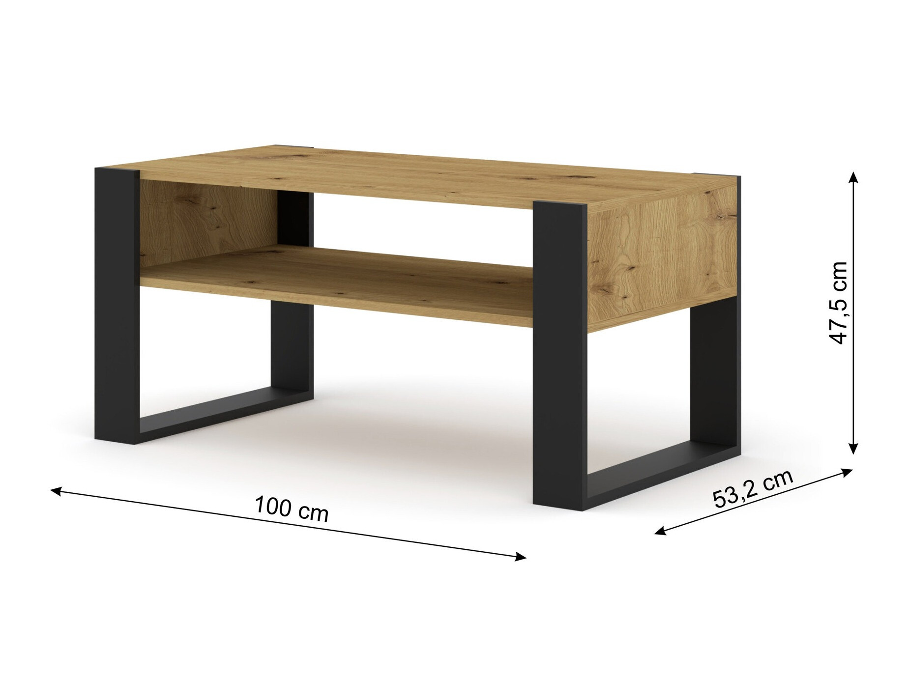 Salontafel Tivtora 102 (Artisan eiken)