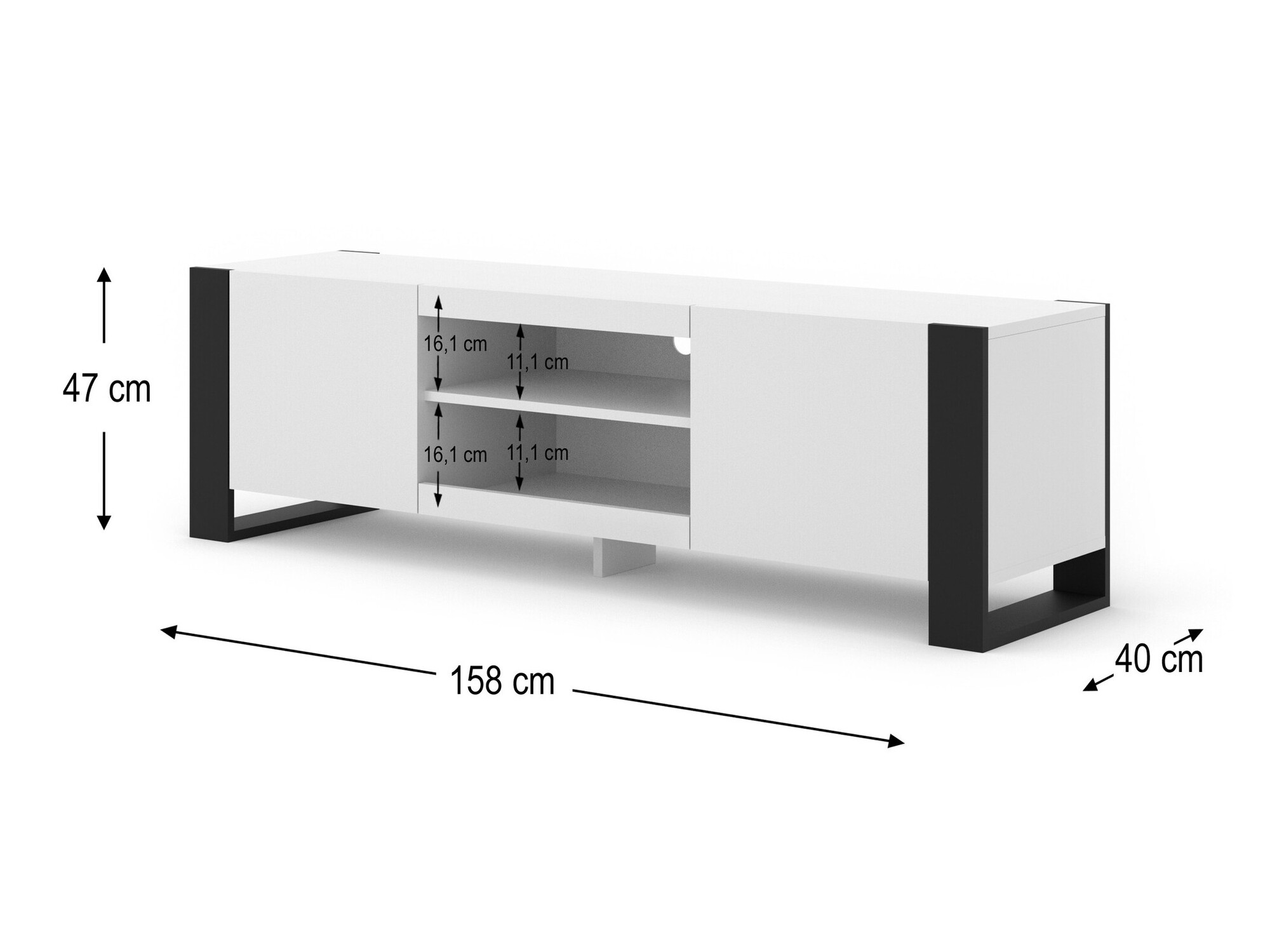 TV-meubel Tivtora 100 (Mat wit)