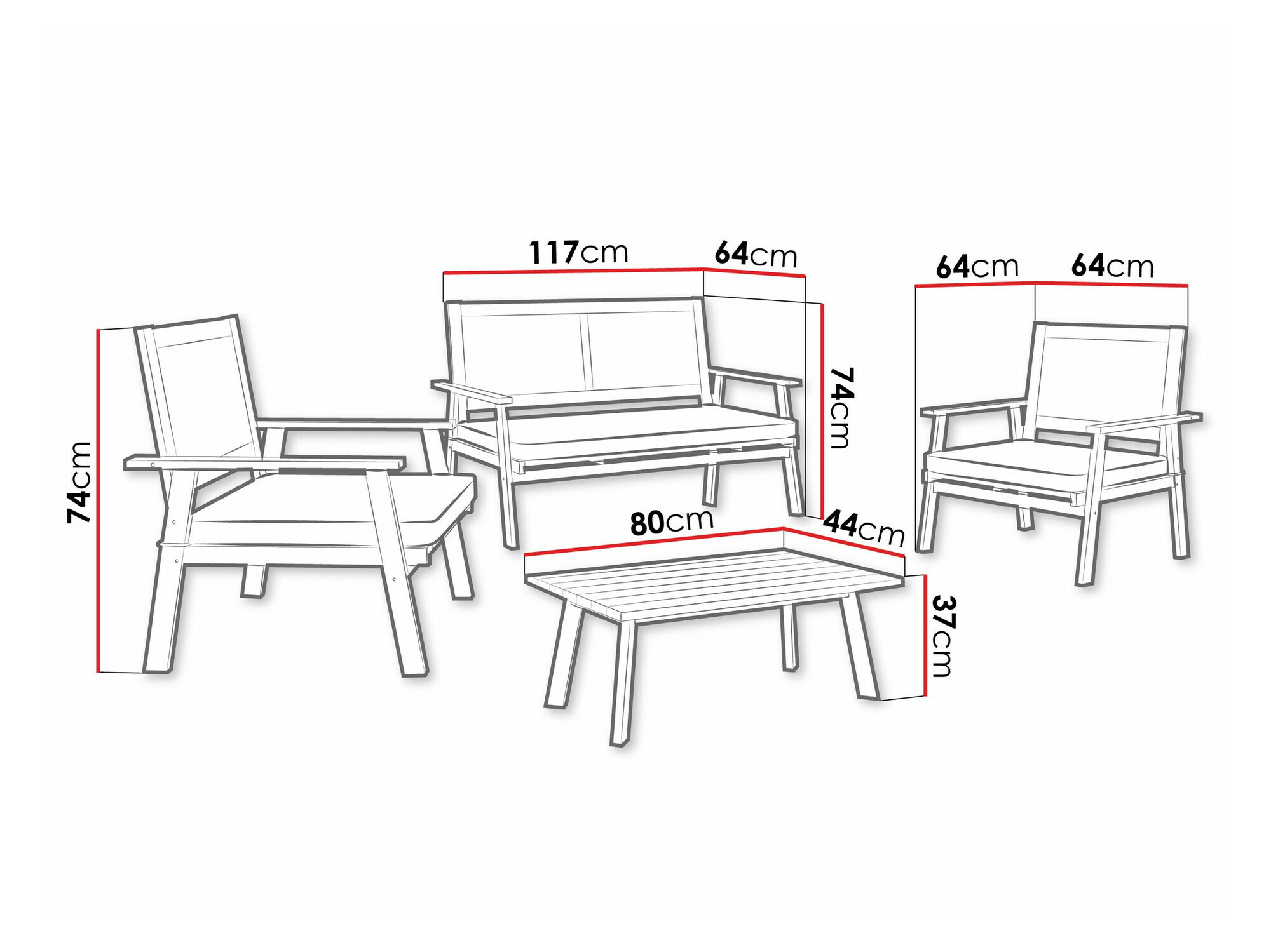 Buiten meubilair set Lecter