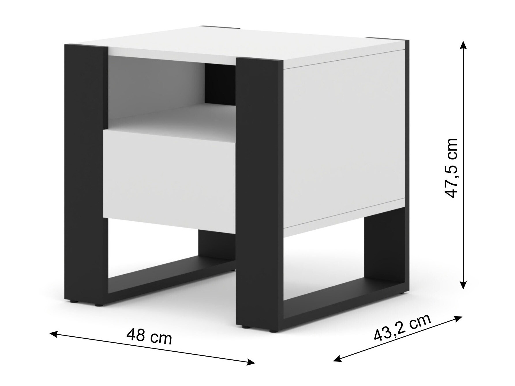 Nachtkastje Tivtora 105 (Mat wit)
